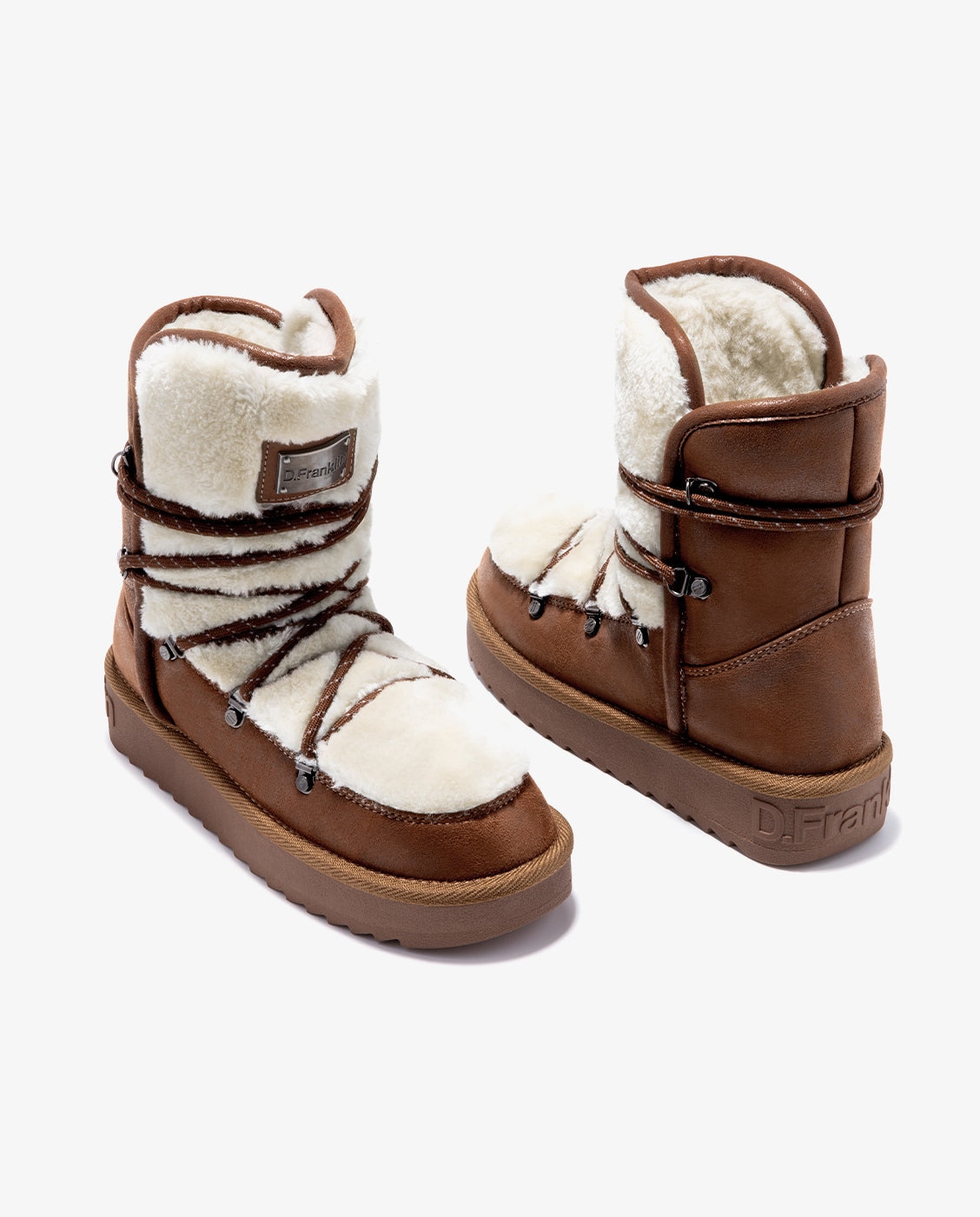 Botas australianas de mujer con forro de pelo Nordic trk fur - D.Franklin - Marrón Marrón-5