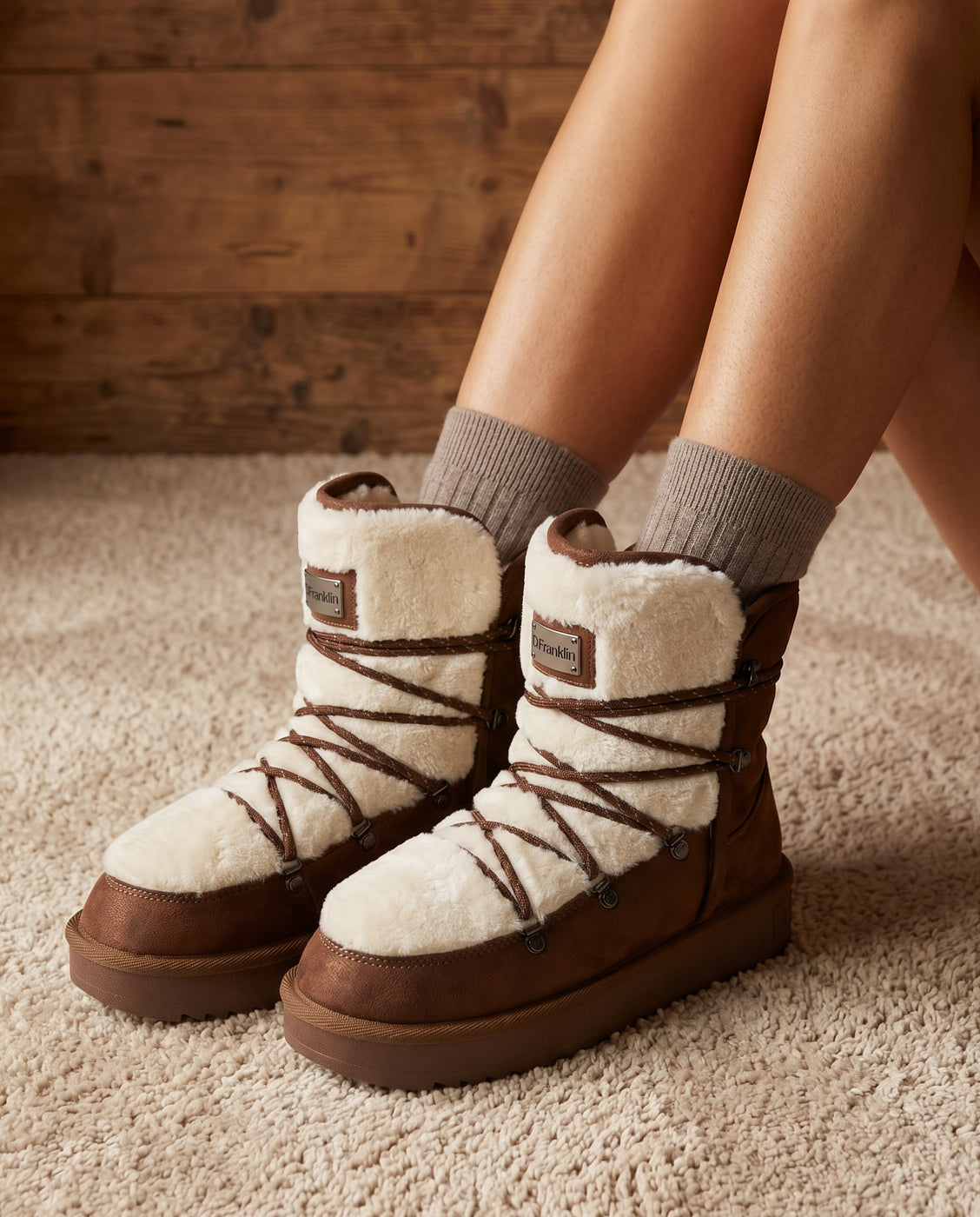 Botas australianas de mujer con forro de pelo Nordic trk fur - D.Franklin - Marrón Marrón-2