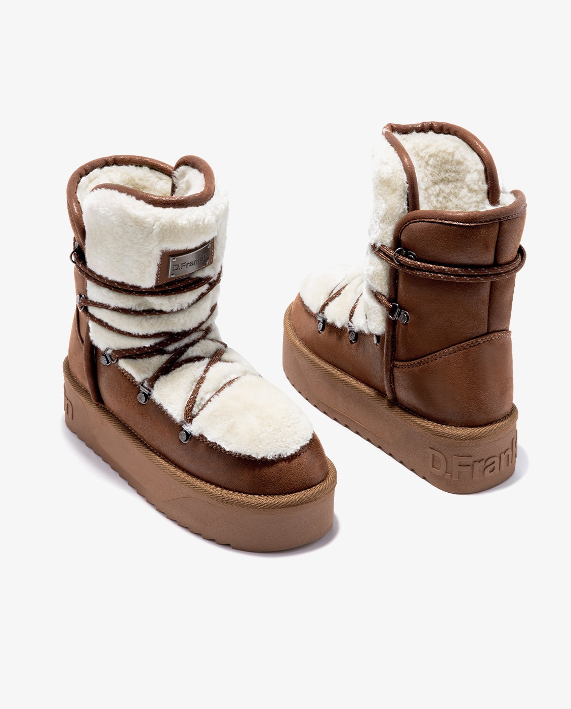 Botas de pelo de mujer estilo australianas nordic v.2 trk - D.Franklin - Marrón Marrón-5