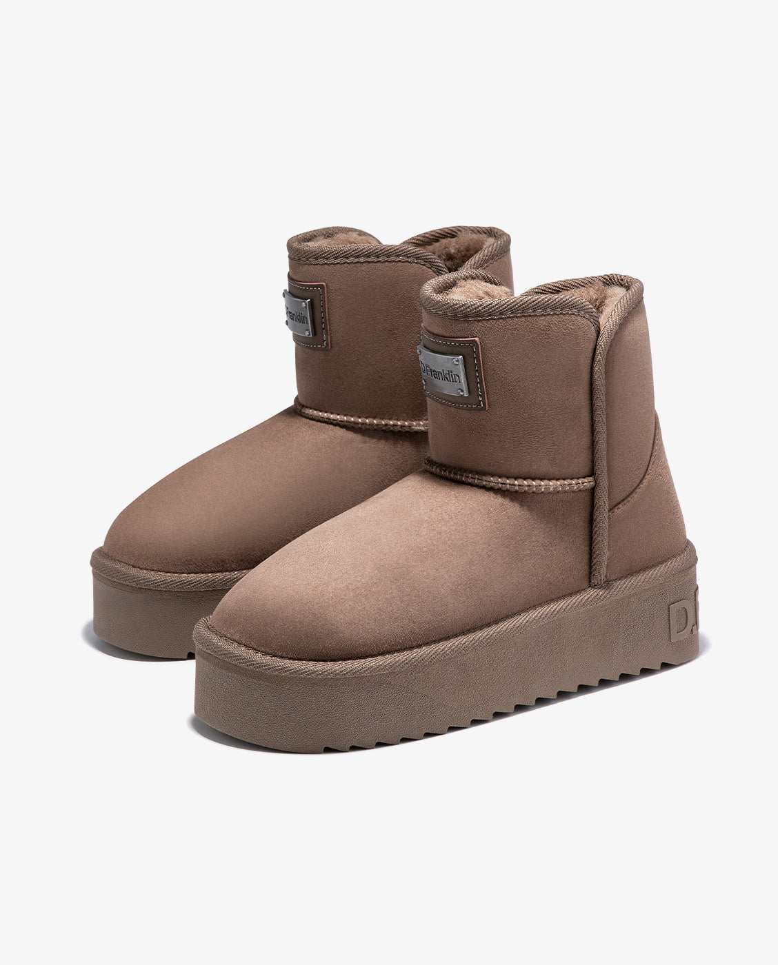 Botas de mujer estilo australianas con plataforma Nordic basic - D.Franklin - Marrón Marrón-3