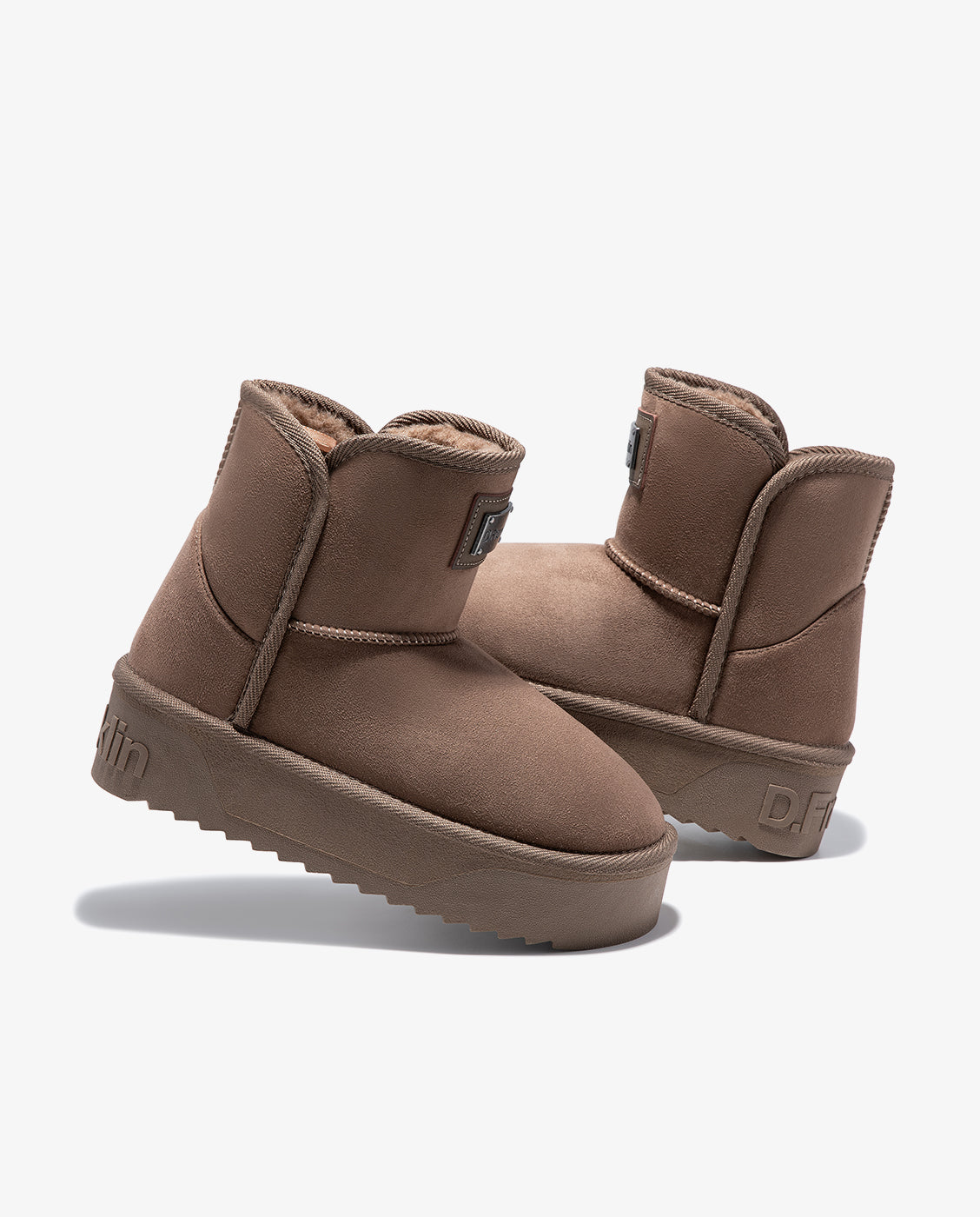 Botas de mujer estilo australianas con plataforma Nordic basic - D.Franklin - Marrón Marrón-2