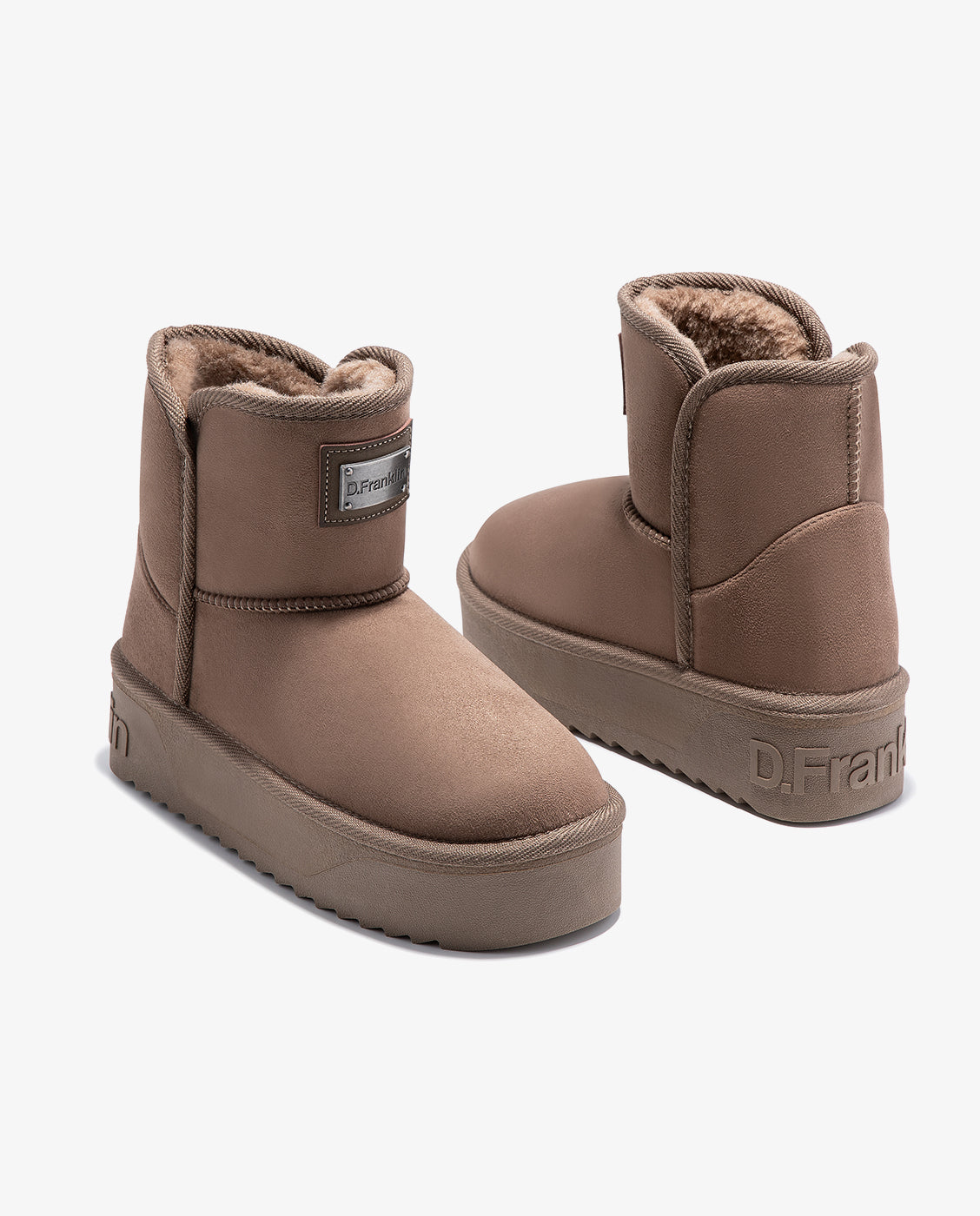 Botas de mujer estilo australianas con plataforma Nordic basic - D.Franklin - Marrón Marrón-4