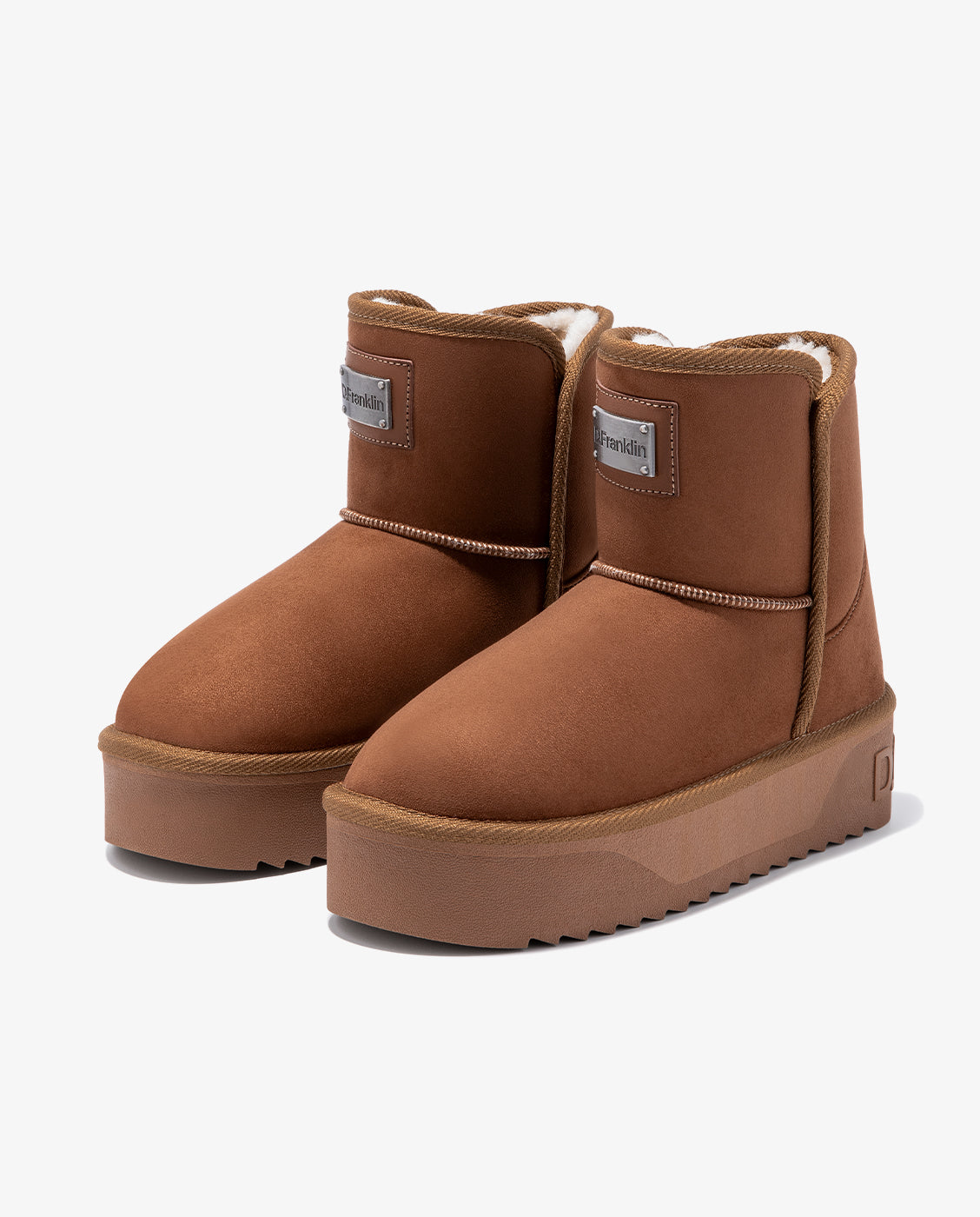 Botas de mujer estilo australianas con plataforma Nordic basic - D.Franklin - Marrón claro Marrón claro-3