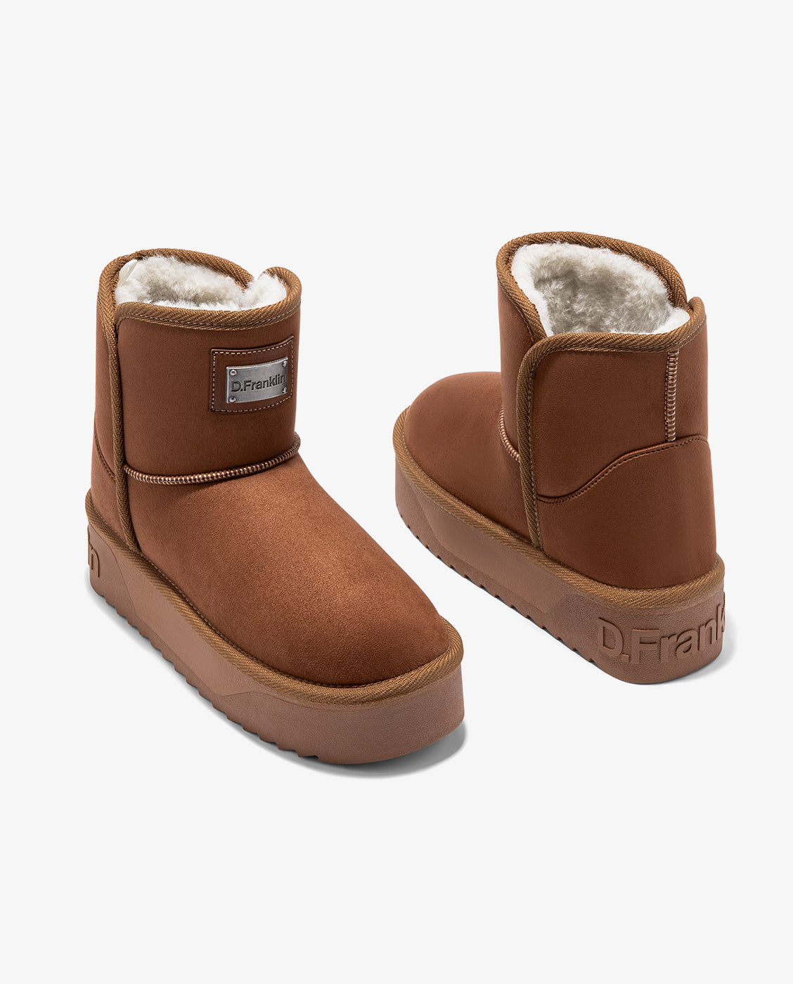 Botas de mujer estilo australianas con plataforma Nordic basic - D.Franklin - Marrón claro Marrón claro-4