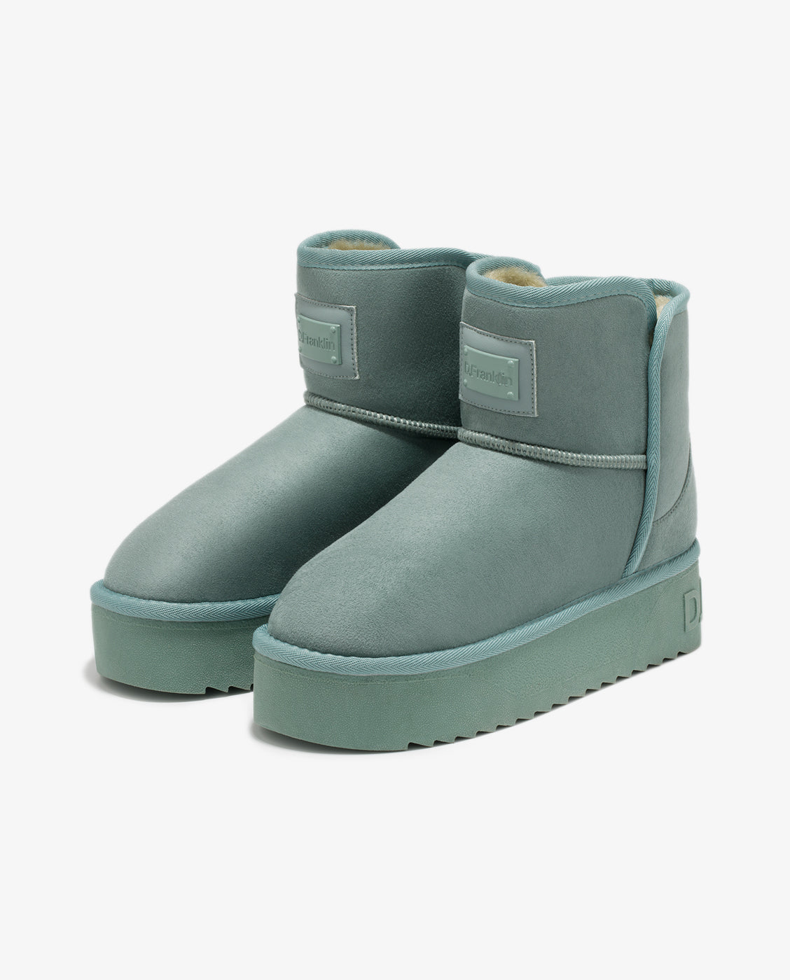 Botas de mujer estilo australianas con plataforma Nordic basic - D.Franklin - Verde Verde-3