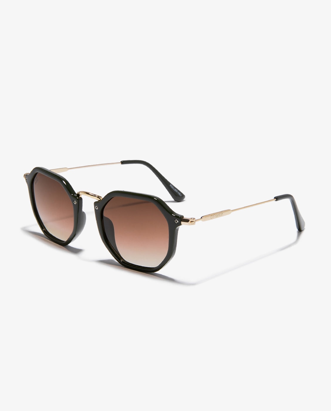 Gafas de sol de mujer con forma geométrica roller hex - D.Franklin - Marrón Marrón-3