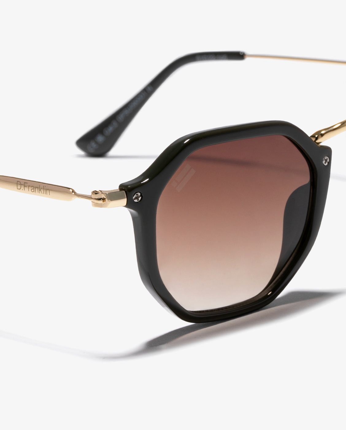 Gafas de sol de mujer con forma geométrica roller hex - D.Franklin - Marrón Marrón-2