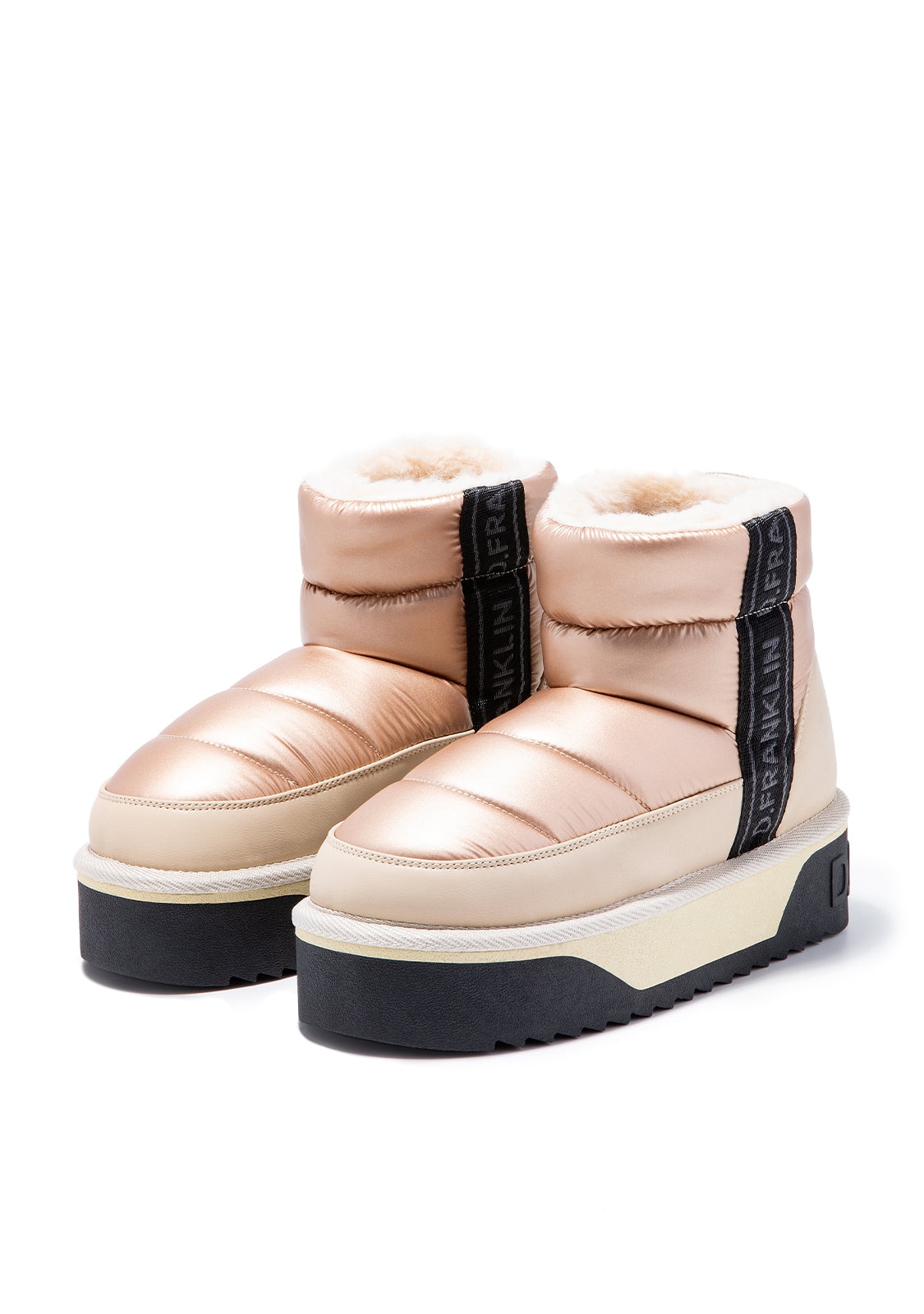 Botas de mujer de corte bajo con forro interior Nordic V.2 low bomb - D.Franklin - Beige Beige-2