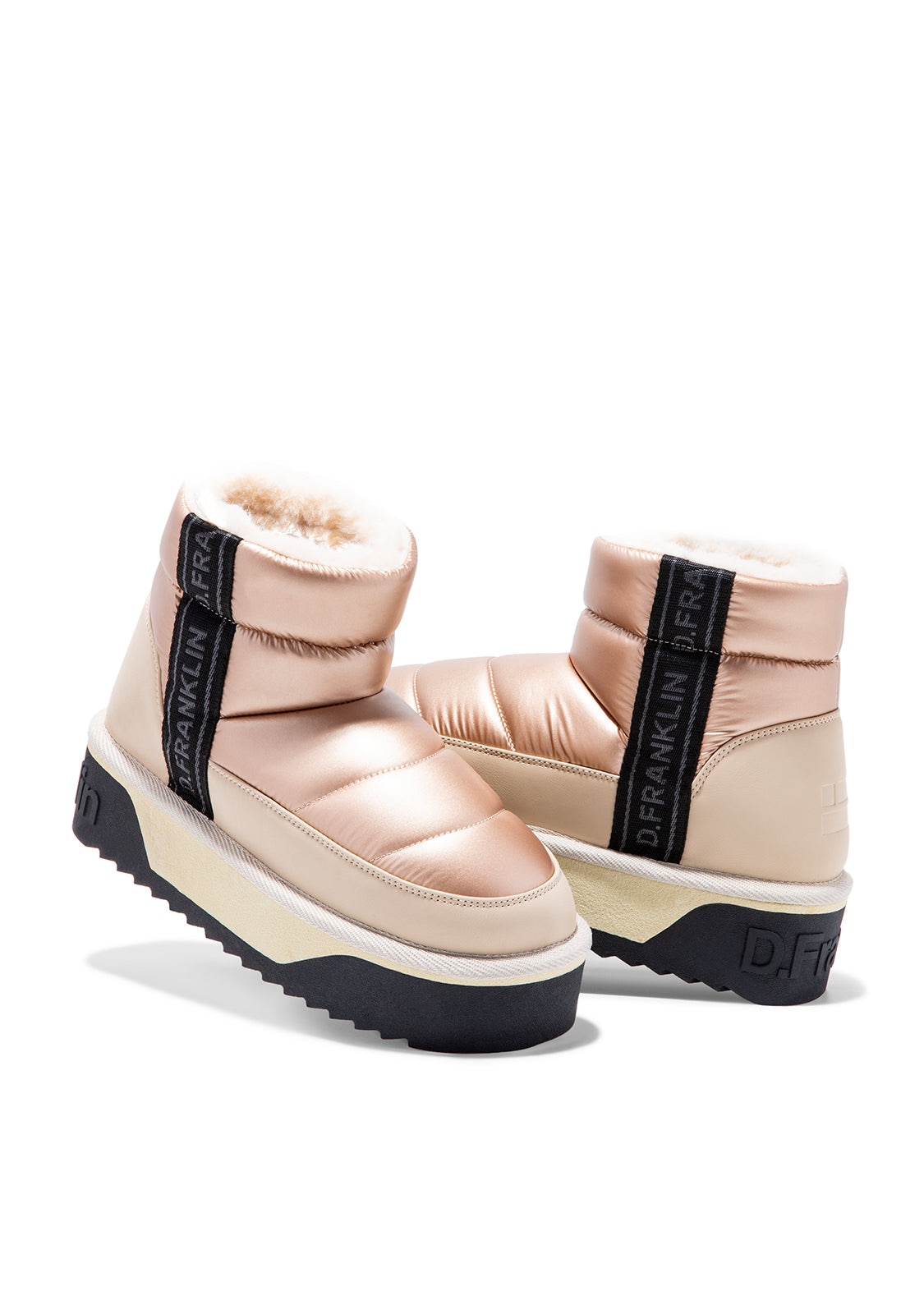 Botas de mujer de corte bajo con forro interior Nordic V.2 low bomb - D.Franklin - Beige Beige-3