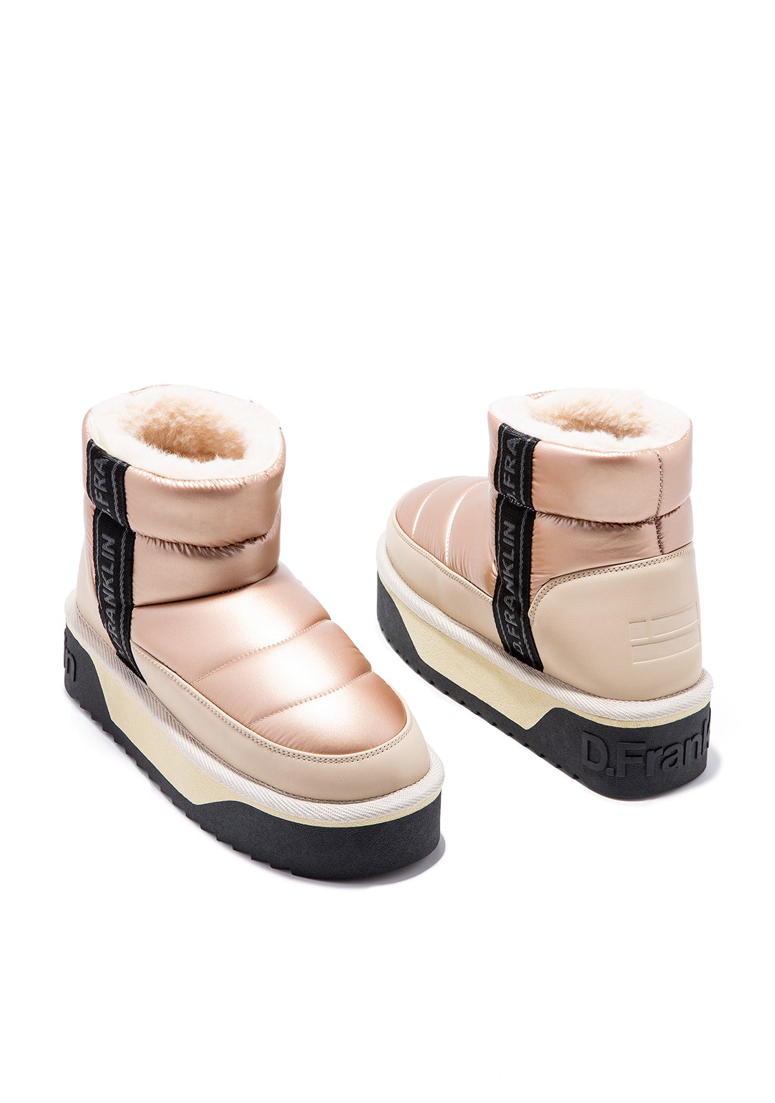 Botas de mujer de corte bajo con forro interior Nordic V.2 low bomb - D.Franklin - Beige Beige-4