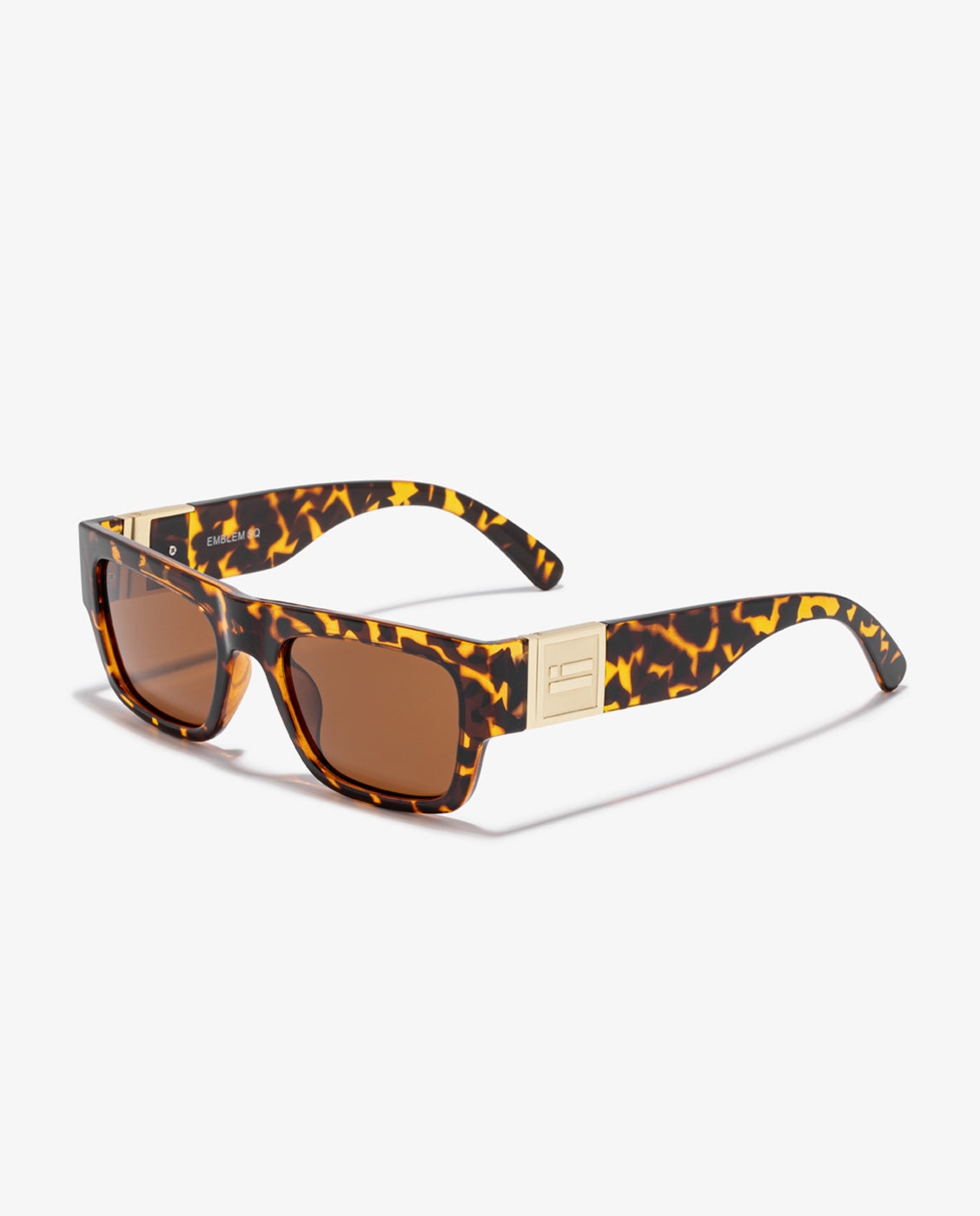 Gafas de sol unisex con forma rectangular emblem sq - D.Franklin - Marrón Marrón-3
