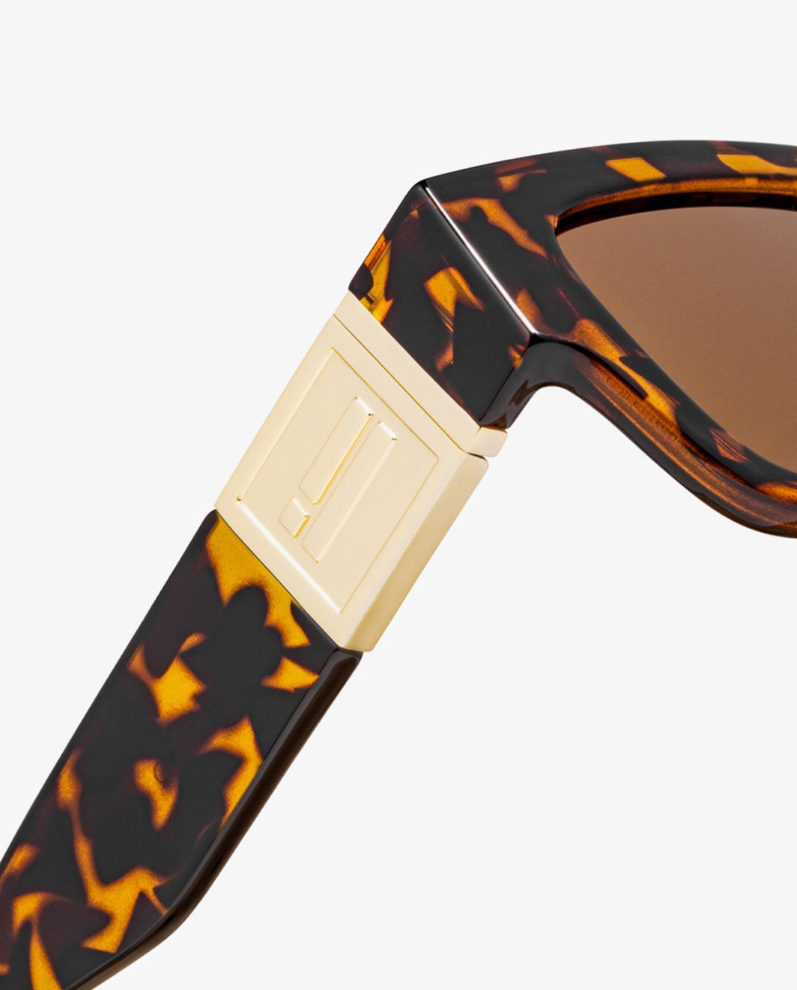 Gafas de sol unisex con forma rectangular emblem sq - D.Franklin - Marrón Marrón-4