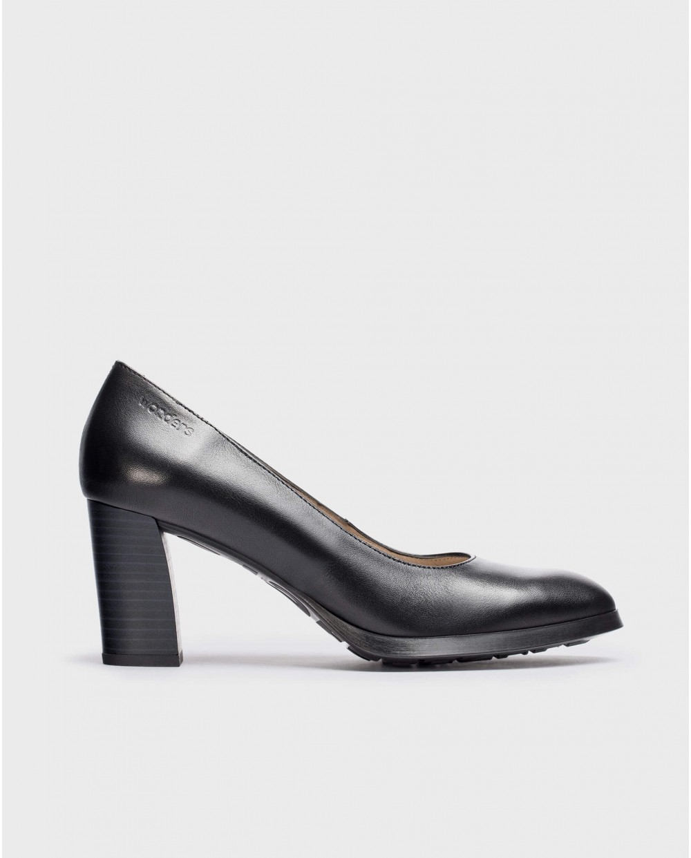 Wonders - Zapatos de salón de mujer de piel con escote redondo.