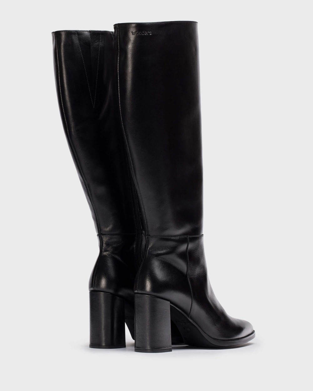 Botas de mujer en piel aurora 08 xl wonders - Negro Negro-3