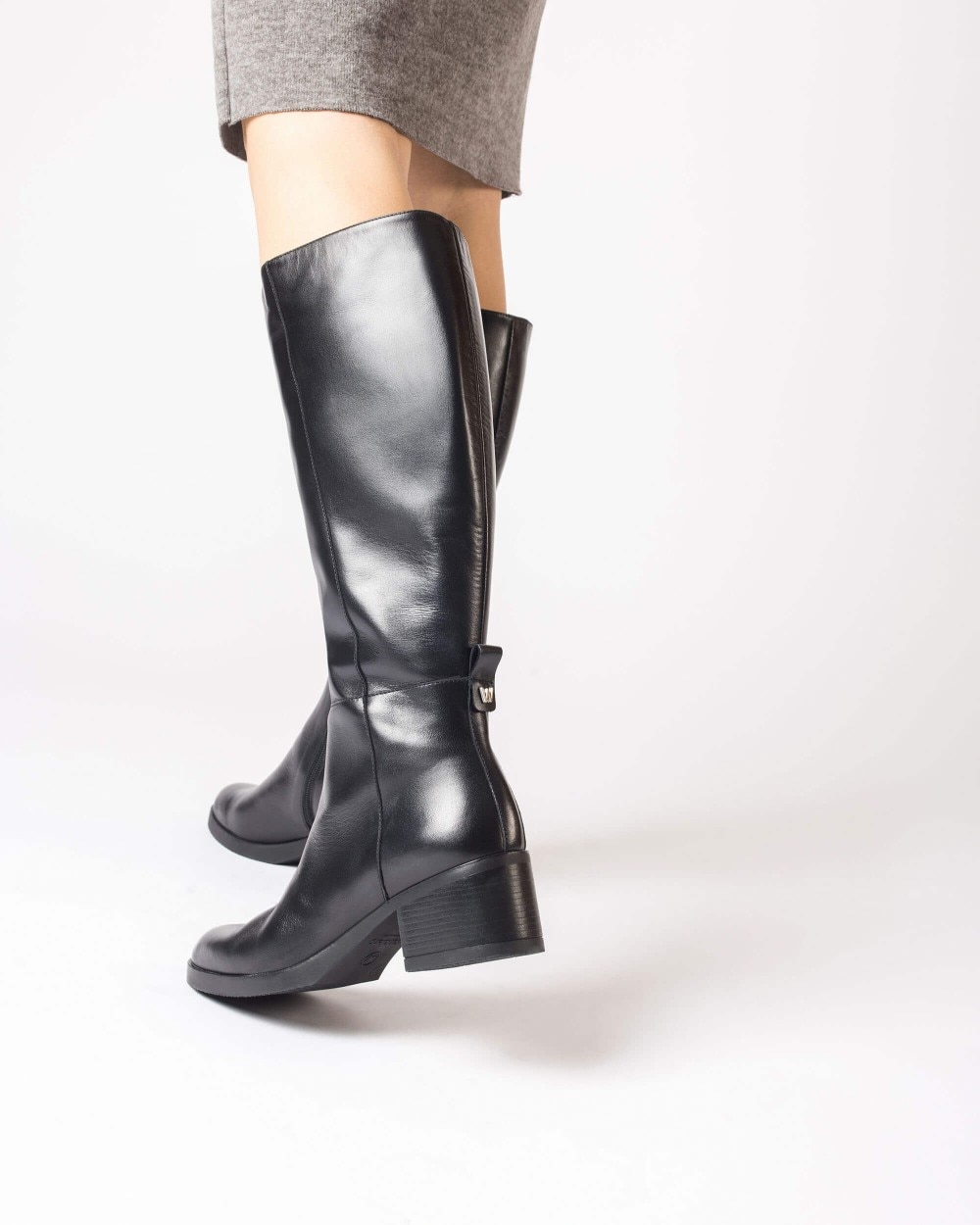 Botas de mujer en piel santafé 15 wonders - Negro Negro-4