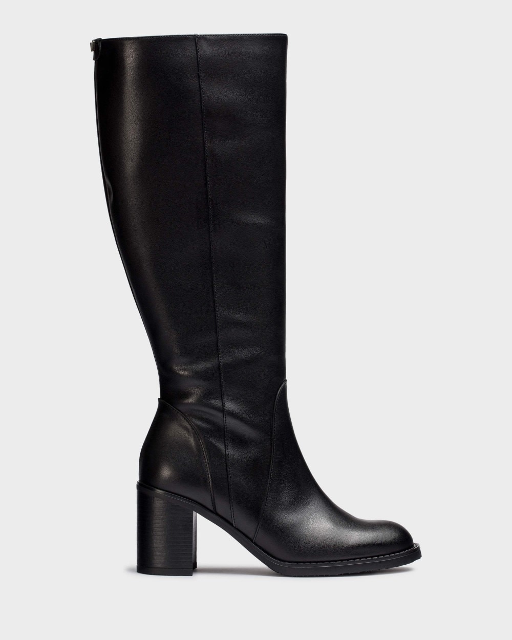 Botas de mujer en piel xl remache 06 wonders - Negro Negro-1
