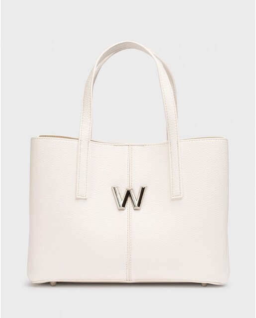 Imagen 0 de Bolso de hombro RIVA de poliuretano en blanco