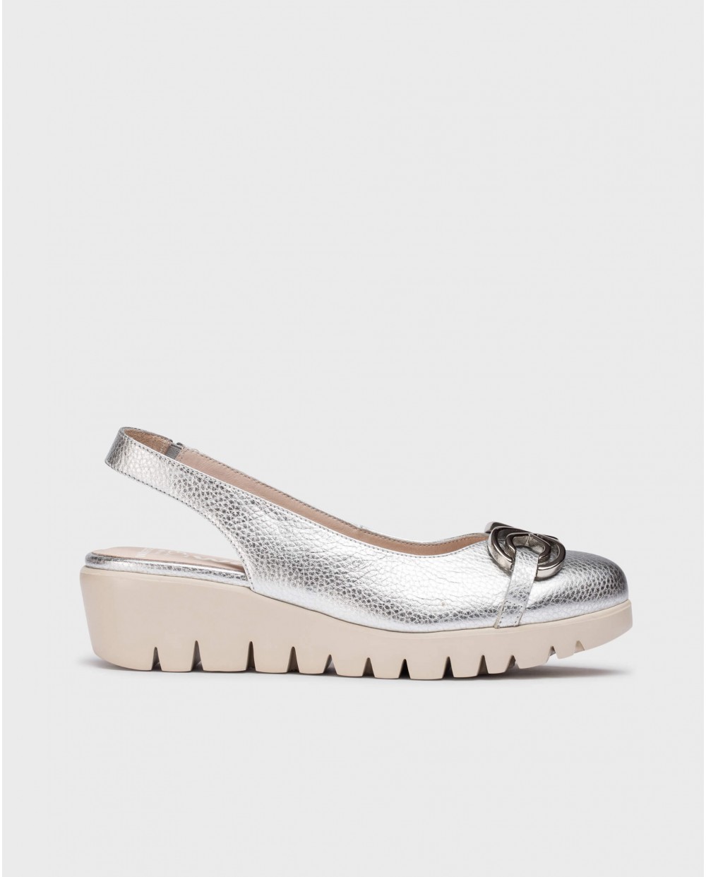 Wonders - Zapatos de salón de mujer de piel vacuna con escote redondo.