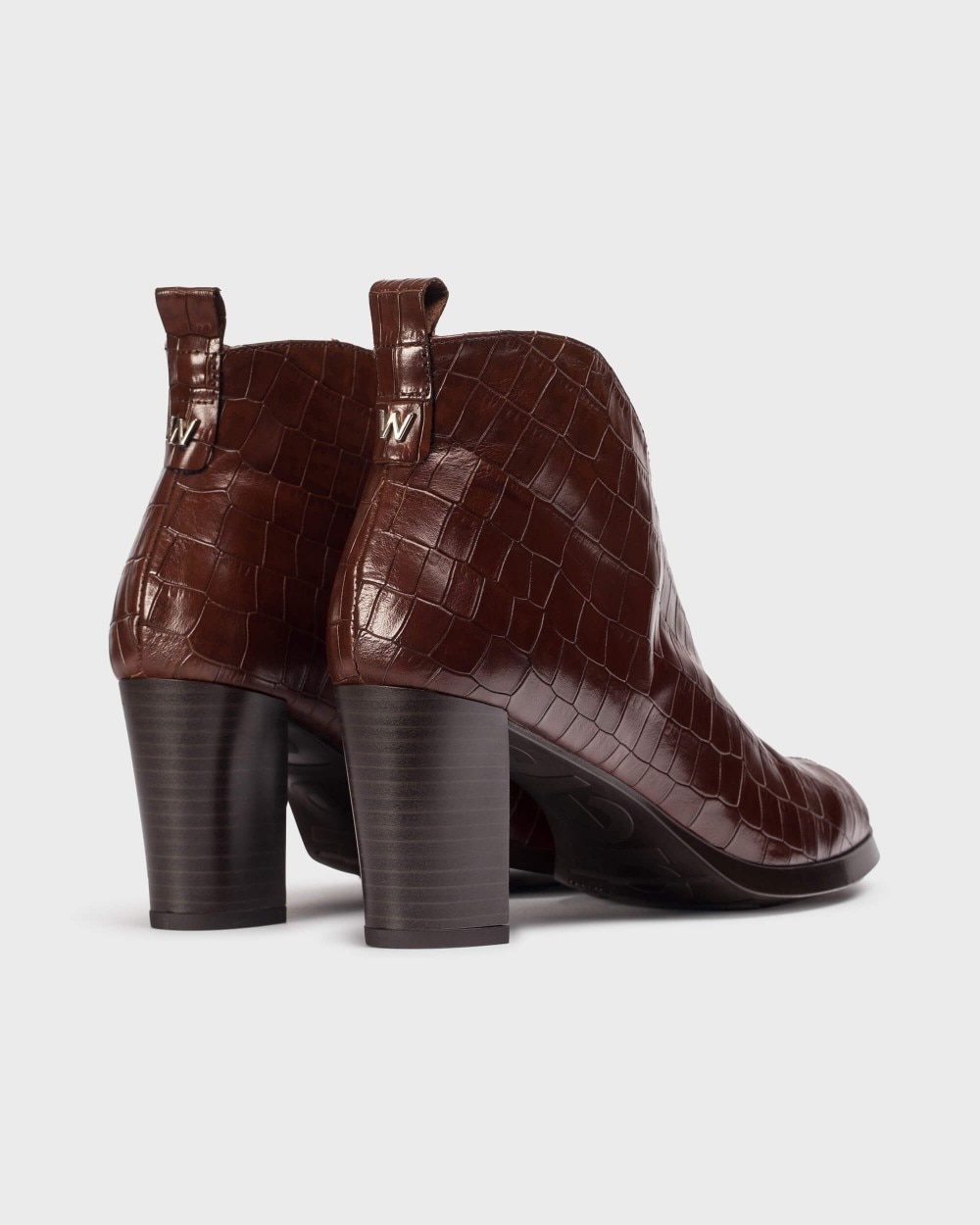Botines de mujer en piel vflex 12 coco wonders - Marrón Marrón-5