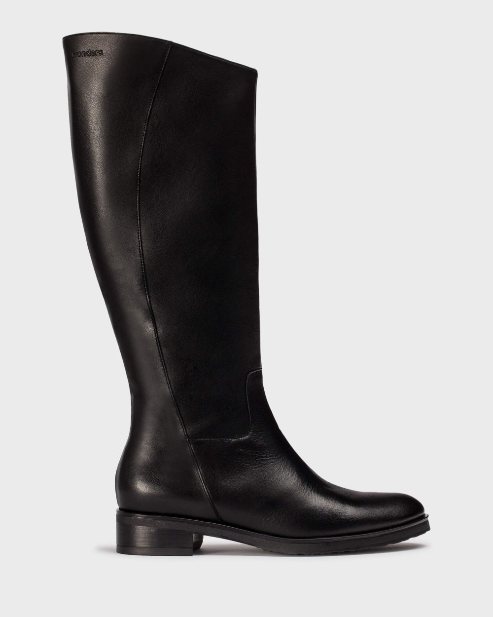 Botas de mujer en piel codigree 01 wonders - Negro Negro-1
