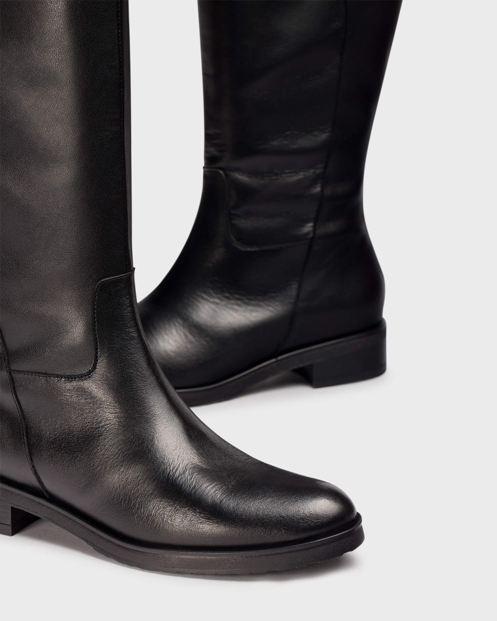 Botas de mujer en piel codigree 01 wonders - Negro Negro-5