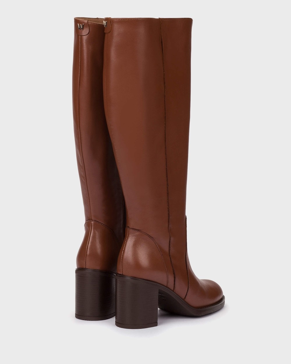 Botas de mujer en piel xl remache 06 wonders - Marrón Marrón-3