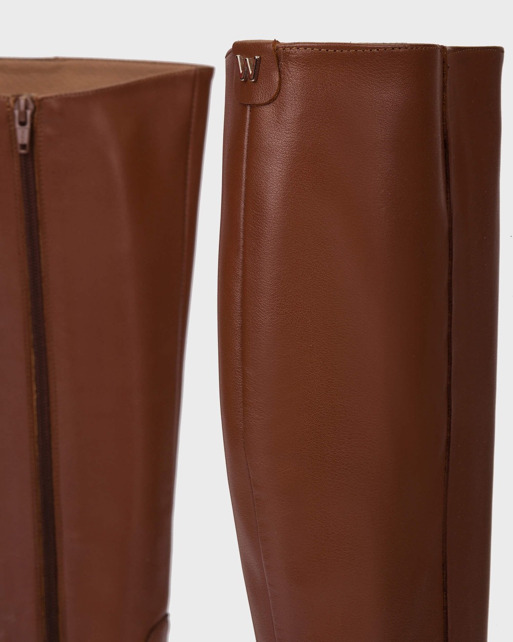 Botas de mujer en piel xl remache 06 wonders - Marrón Marrón-4
