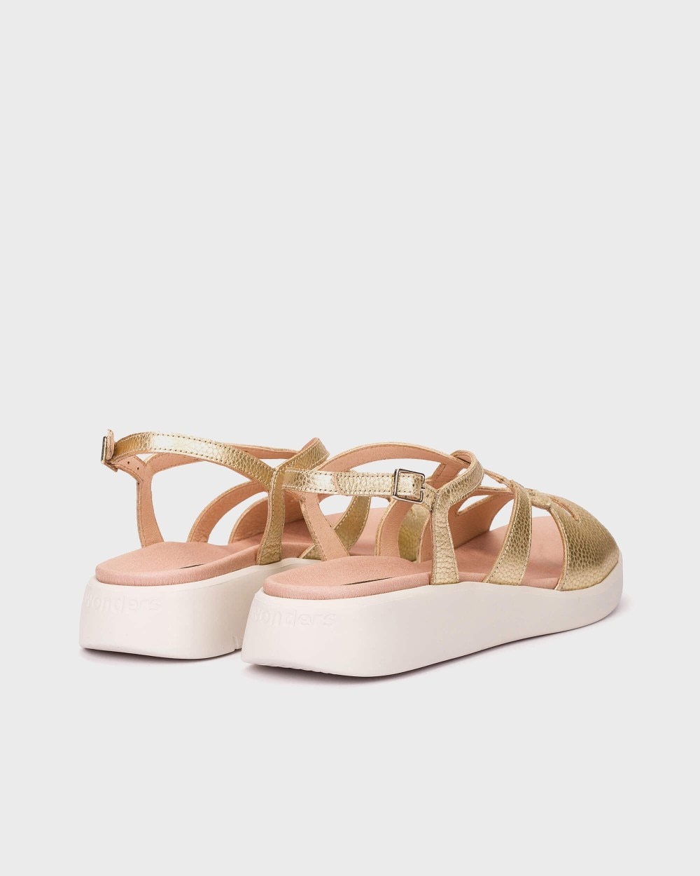 Wonders - Sandalias planas de mujer de piel.