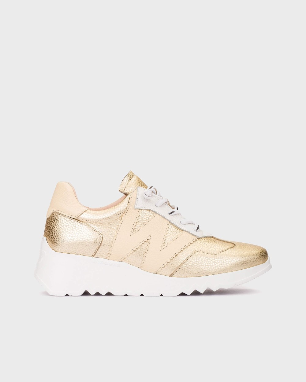 Zapatillas deportiva de mujer en piel kyoto 70 wonders - Oro Oro-1