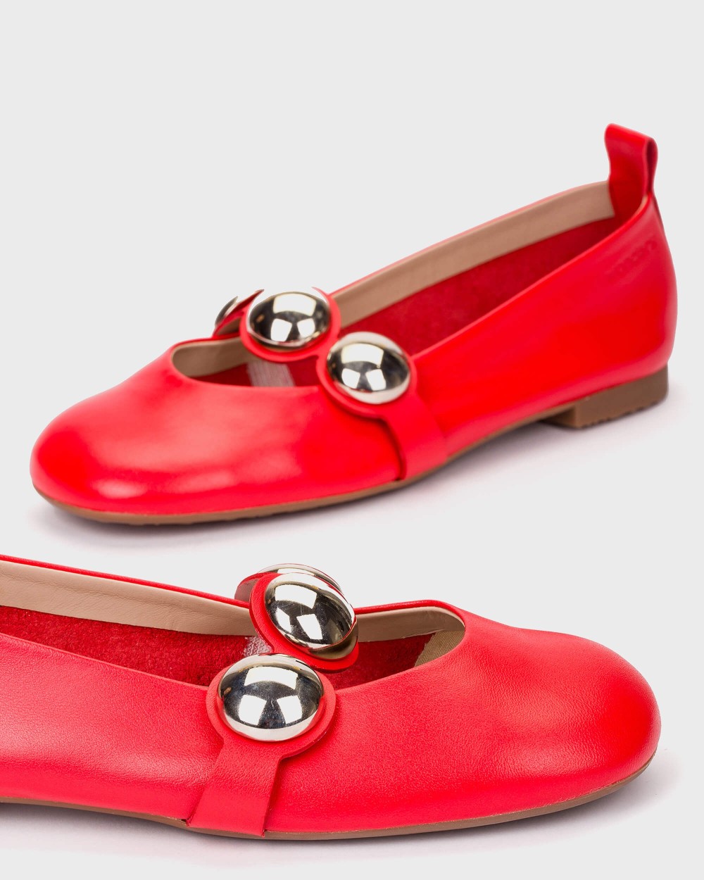 Bailarinas de mujer en piel - Wonders - Rojo Rojo-5
