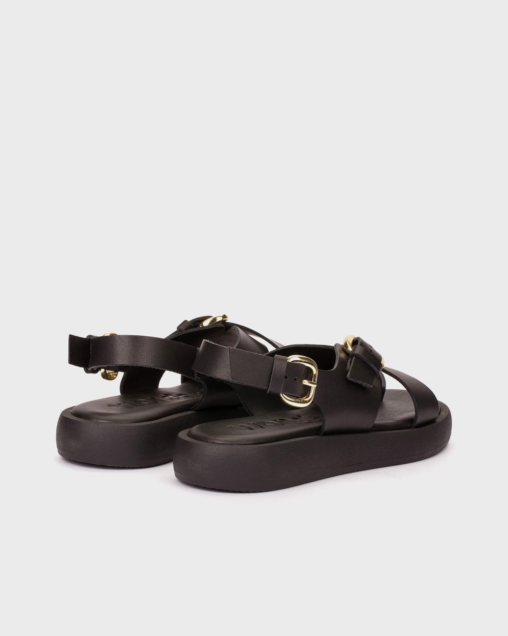 Sandalias de vestir de mujer de piel - Wonders - Negro Negro-3
