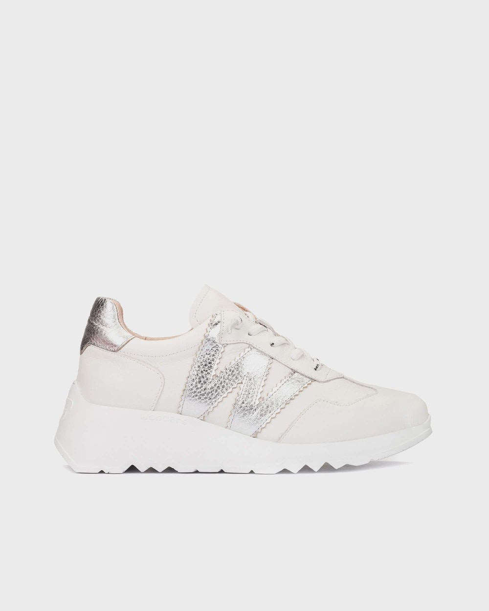 Zapatillas deportivas de mujer de piel - Wonders - Blanco Blanco-1