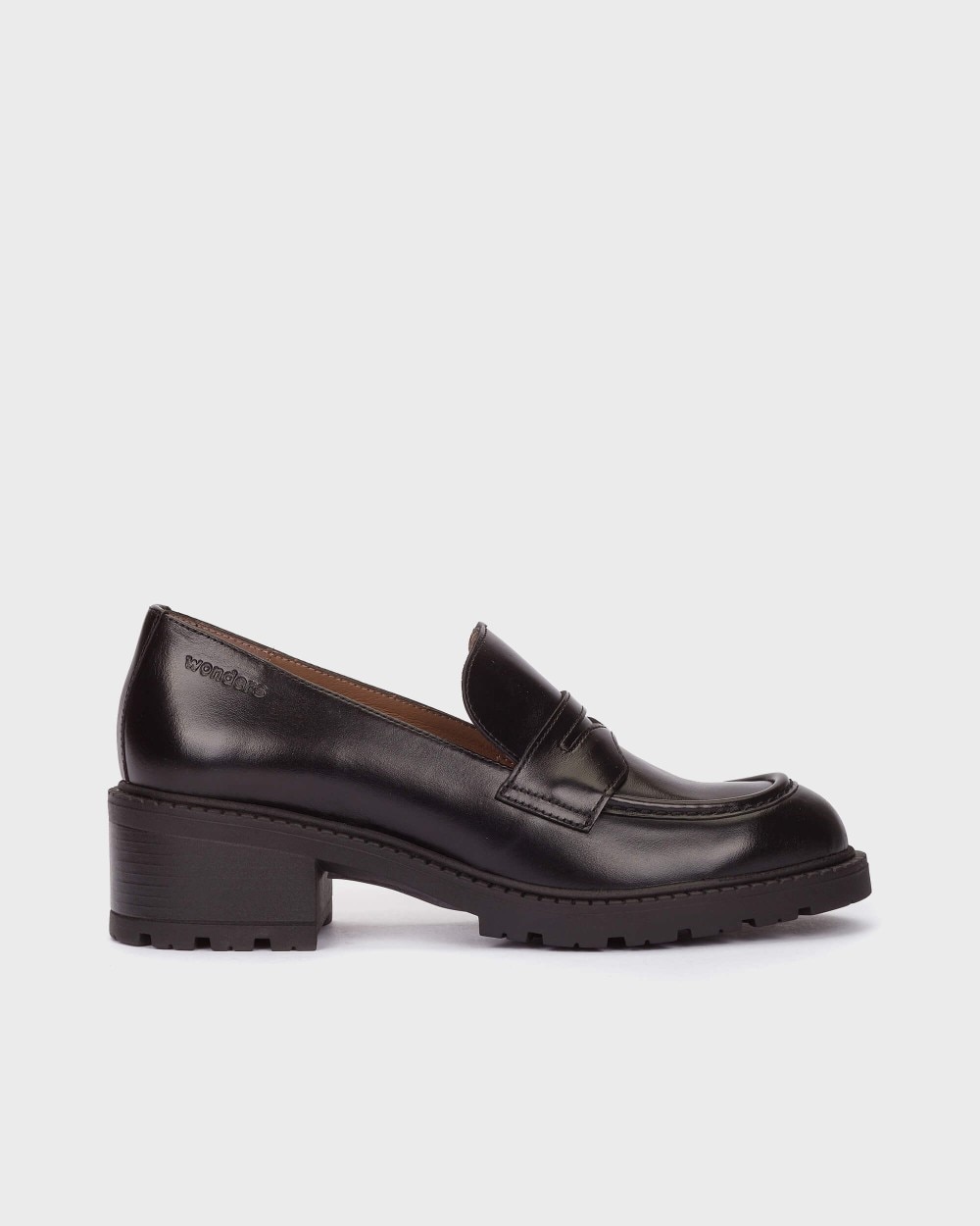 Imagen 0 de Mocasines de mujer en piel evoclub 40 wonders Negro