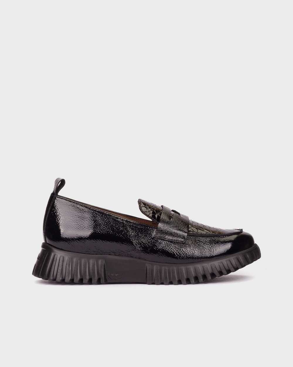 Mocasines de mujer en piel flexfly 20 wonders - Negro Negro-1