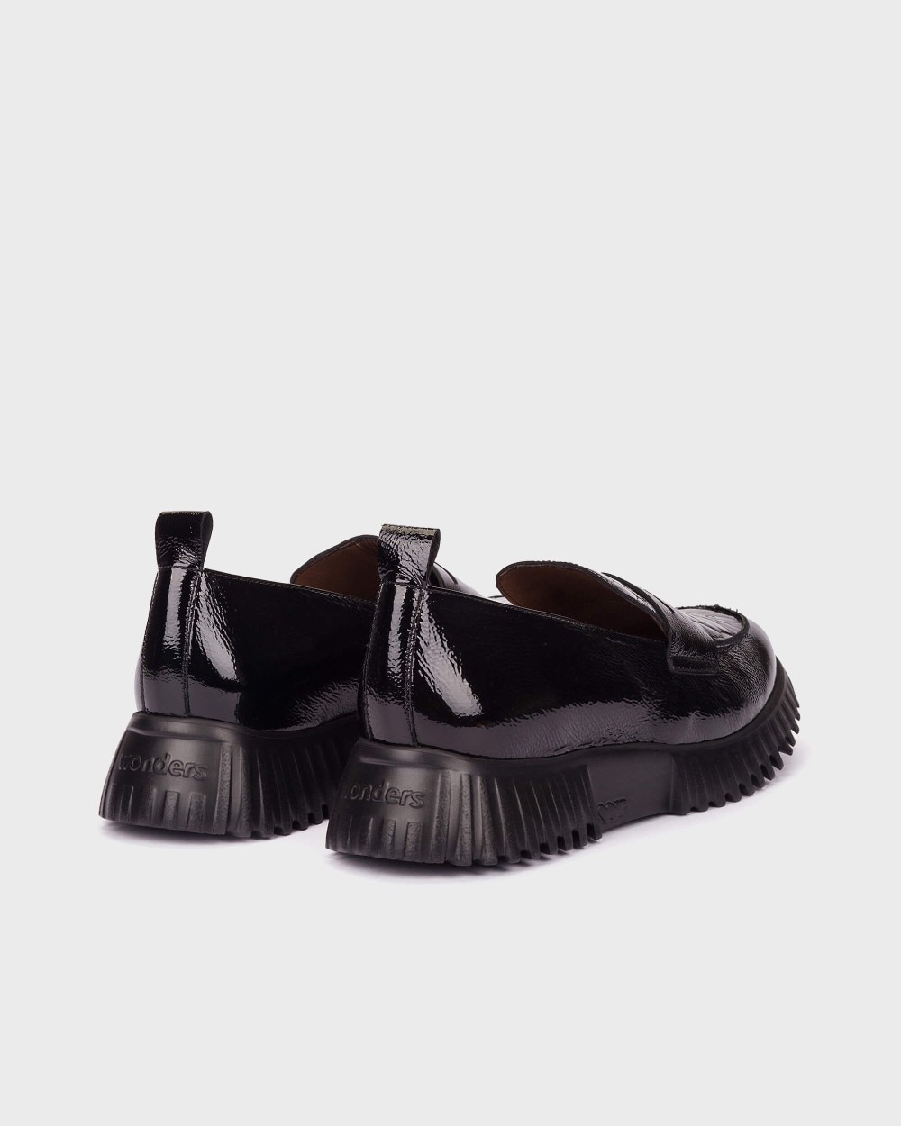 Mocasines de mujer en piel flexfly 20 wonders - Negro Negro-2