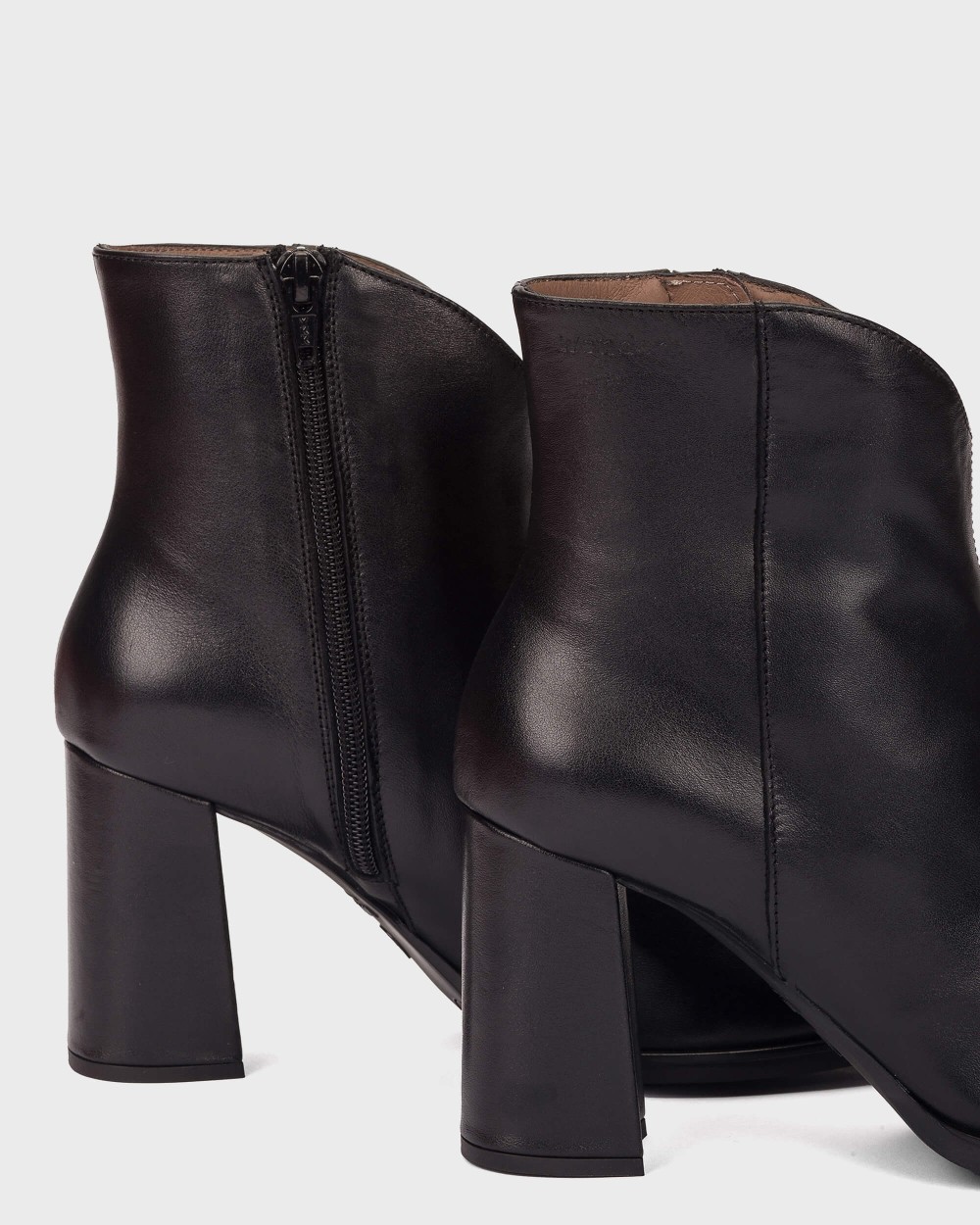 Botines de mujer en piel aurora 44 wonders - Negro Negro-4