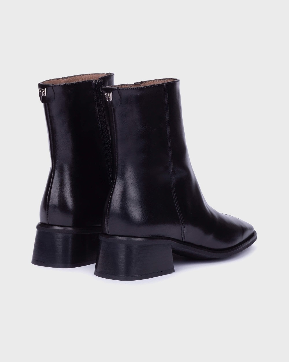 Botines de mujer en piel ayla 01 wonders - Negro Negro-2