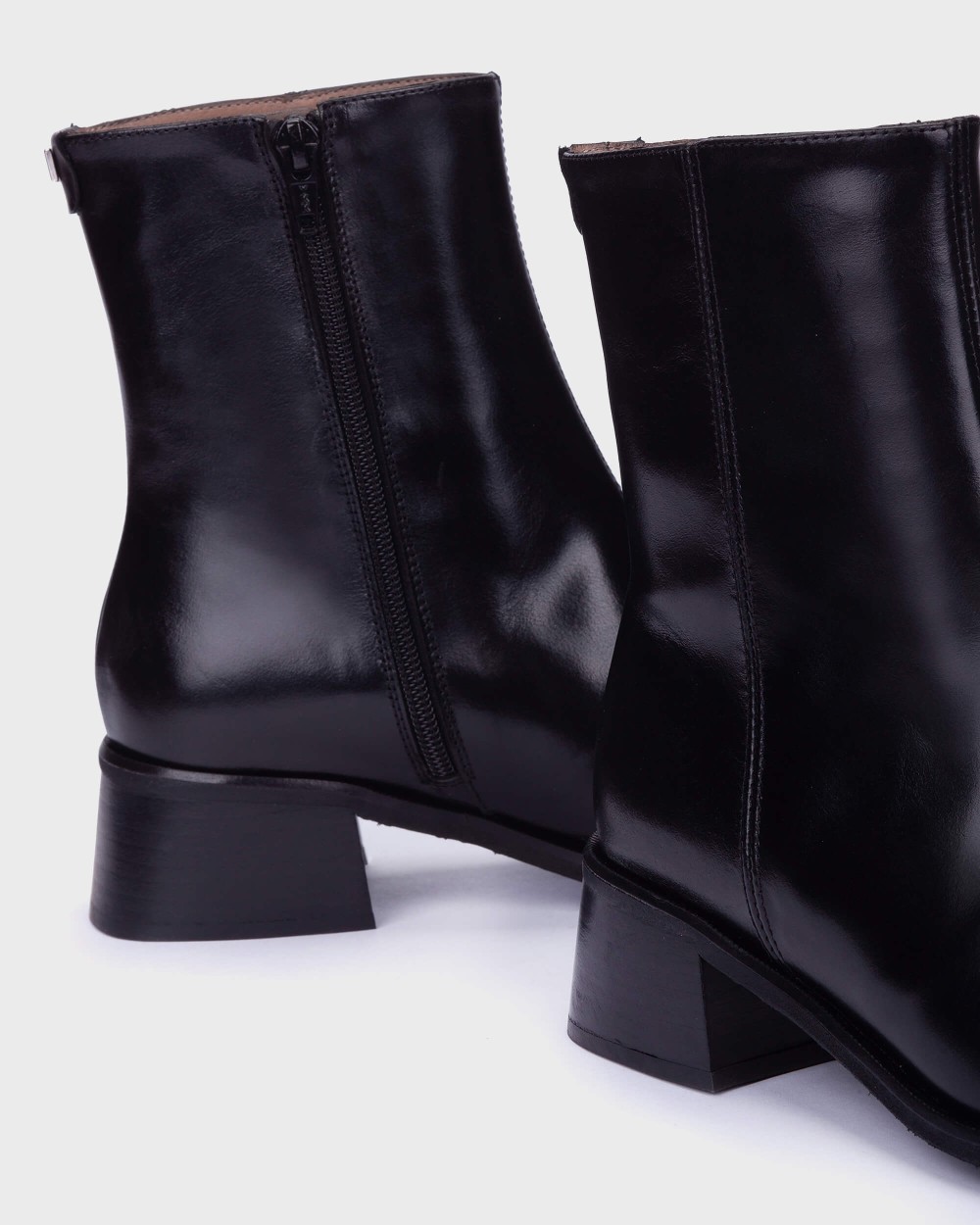 Botines de mujer en piel ayla 01 wonders - Negro Negro-4