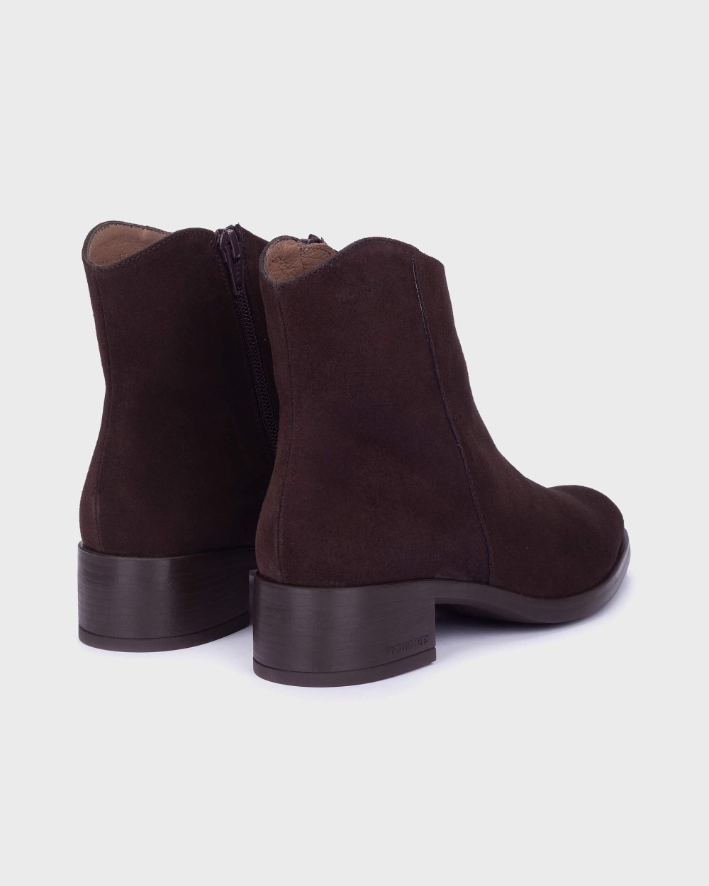 Botines de mujer en piel bonjour 01 wonders - Marrón oscuro Marrón oscuro-2