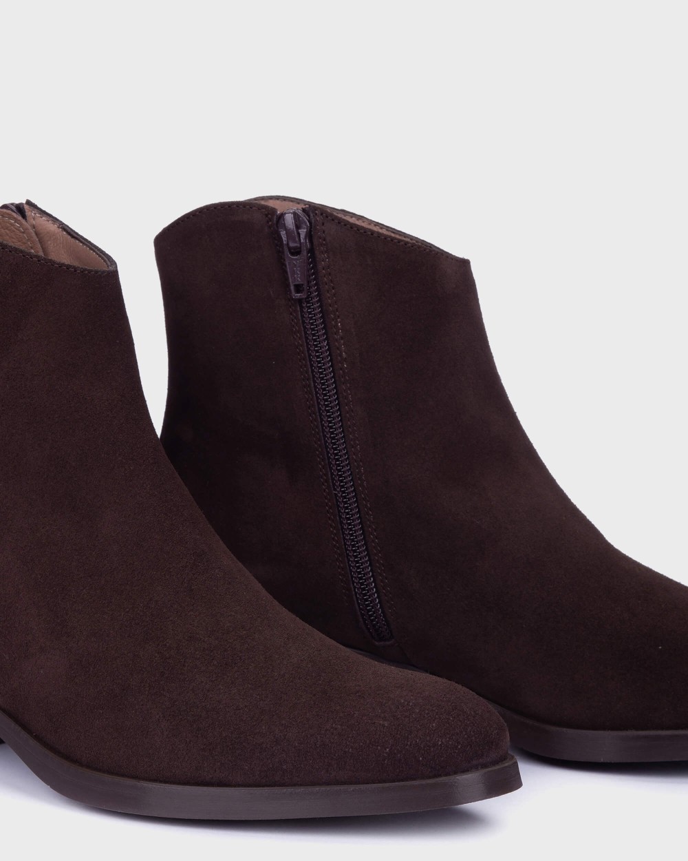 Botines de mujer en piel bonjour 01 wonders - Marrón oscuro Marrón oscuro-4