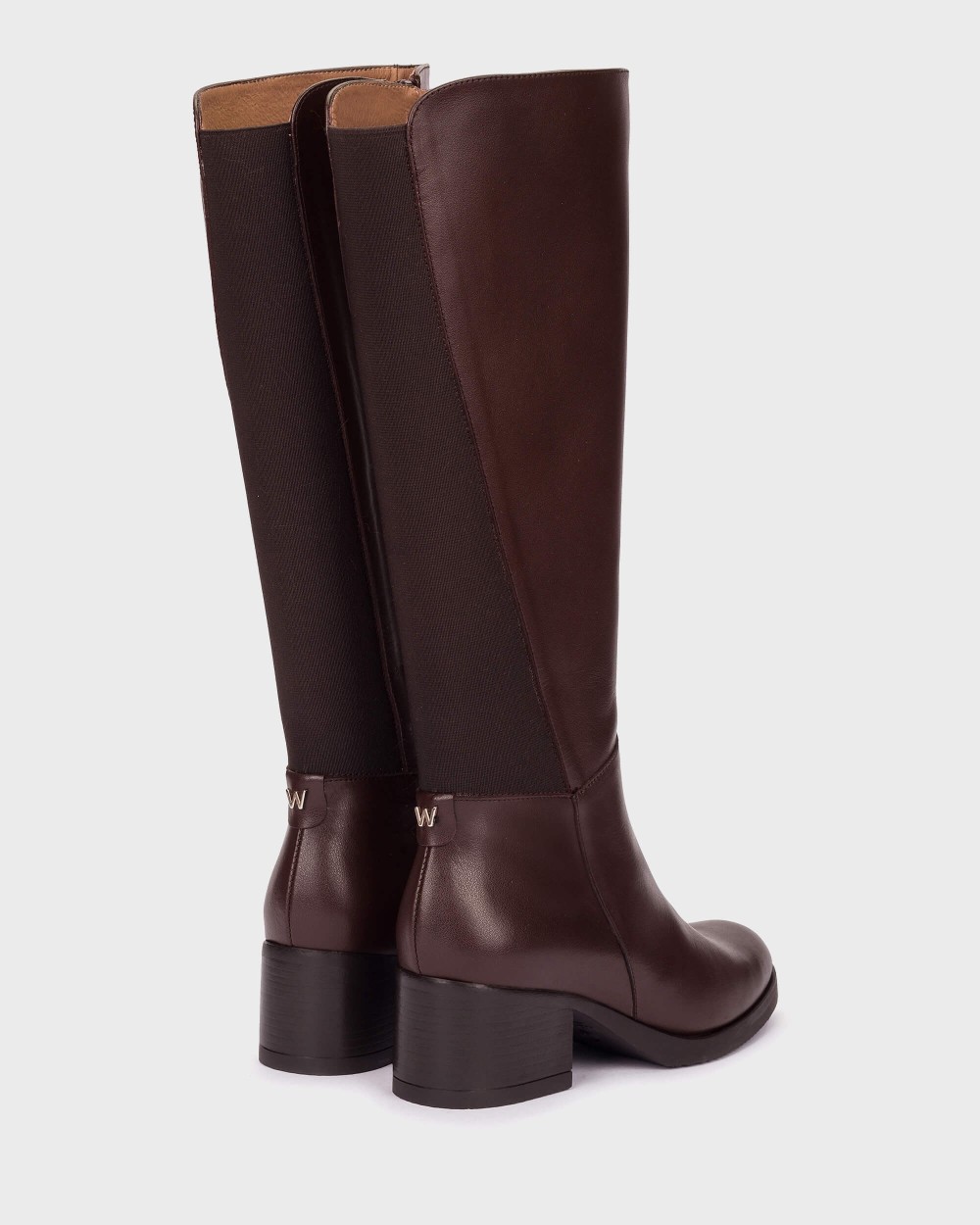 Imagen 3 de Botas de mujer altas elásticas - Wonders - Marrón oscuro Marrón oscuro