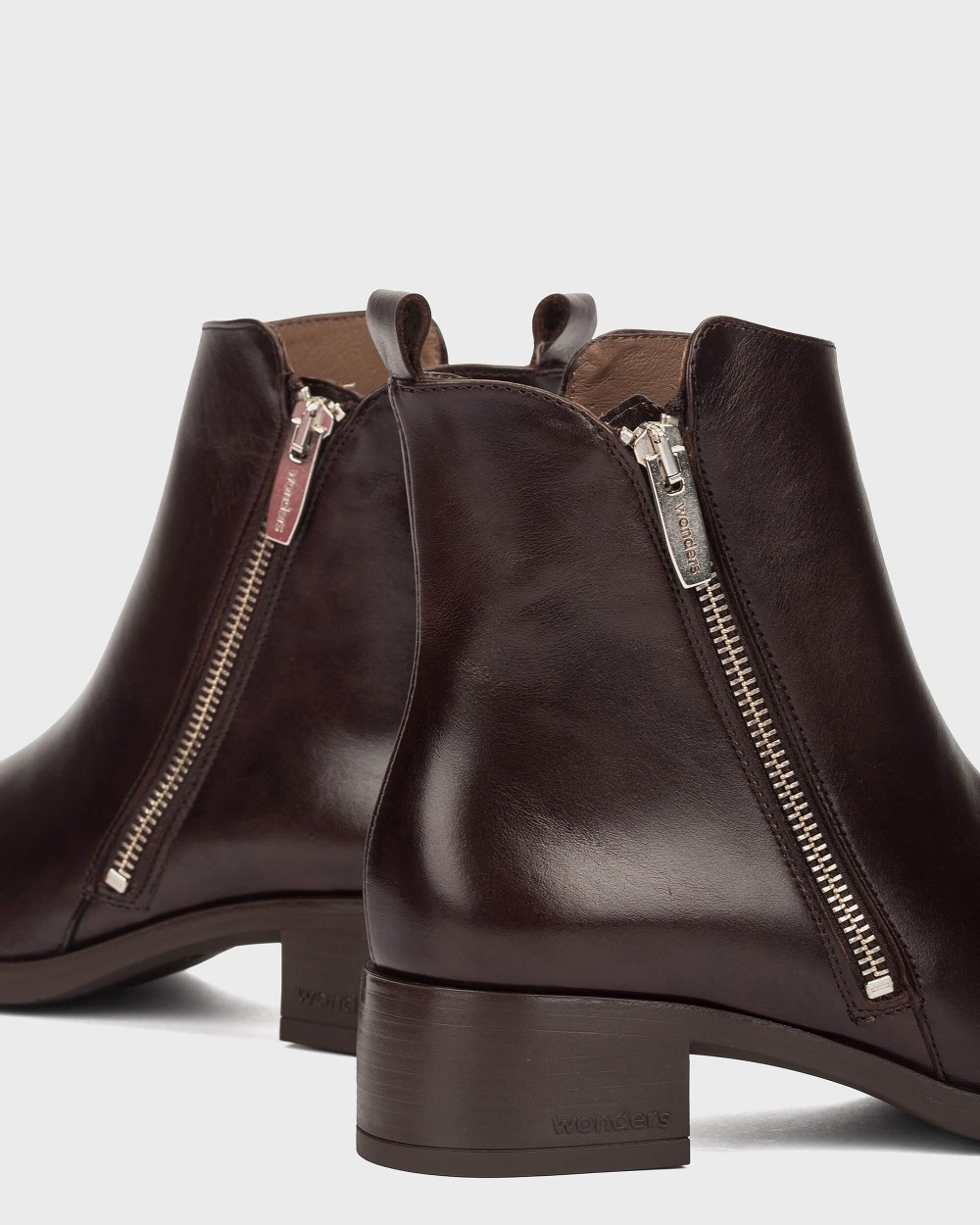 Botines de mujer en piel bonjour 10 wonders - Marrón oscuro Marrón oscuro-4