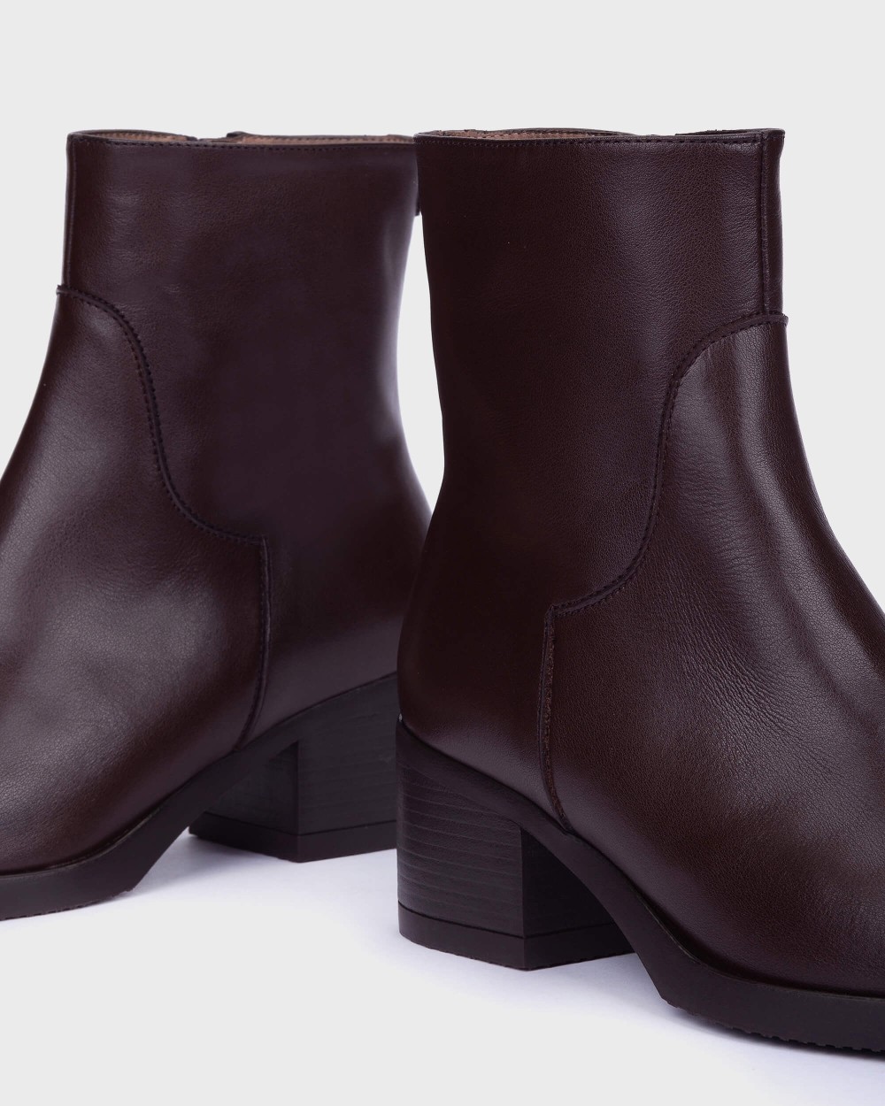Botines de mujer en piel santafe 61 wonders - Marrón oscuro Marrón oscuro-4