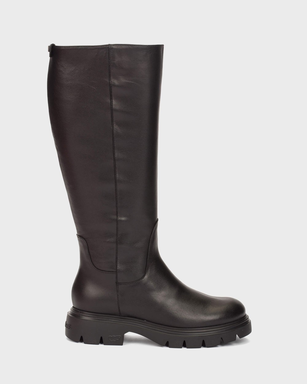 Imagen 0 de Botas suela track de mujer en piel bones 17 wonders Negro