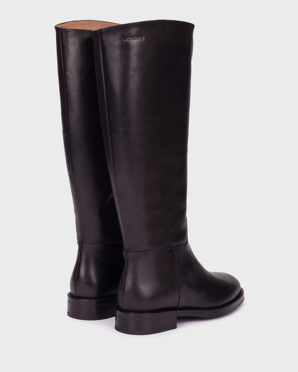 Botas de mujer en piel alzada 03 wonders - Negro Negro-3