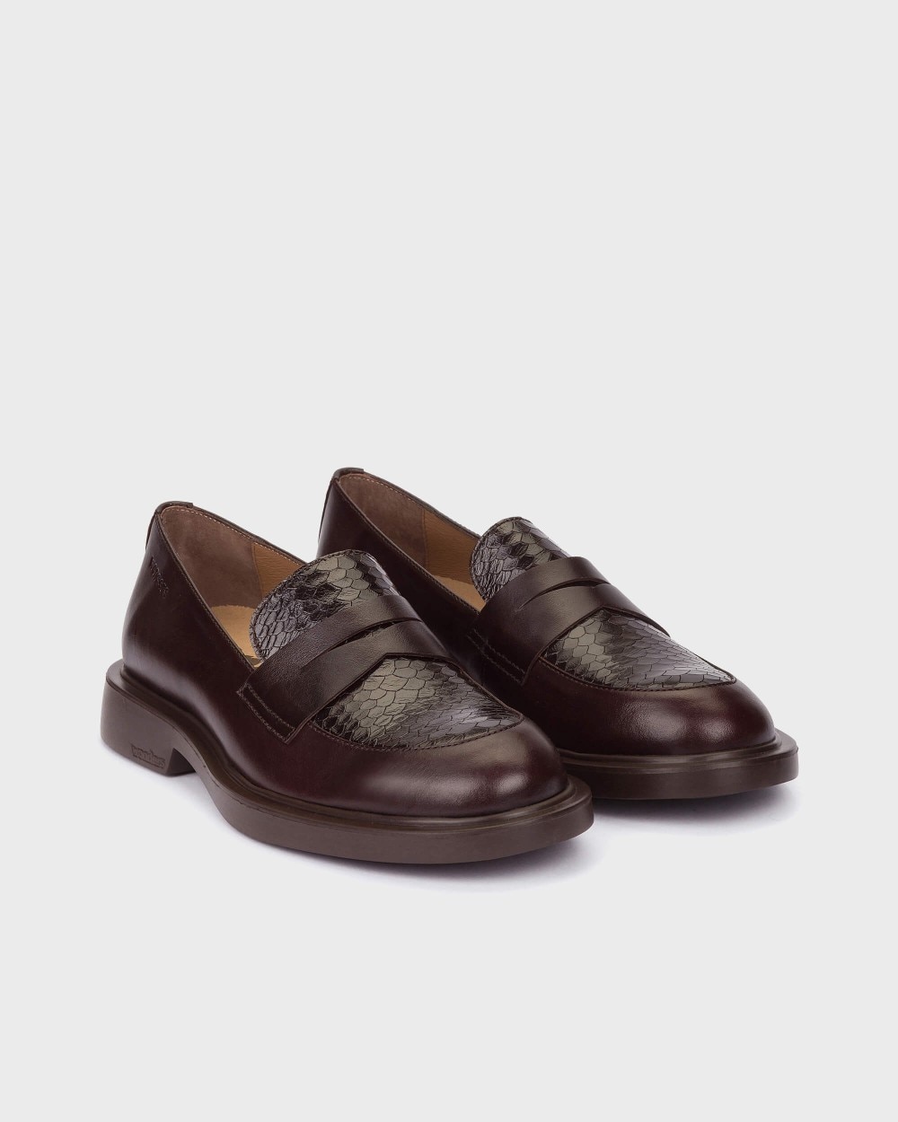Imagen 3 de Mocasines de mujer en piel penny 01 wonders - Marrón oscuro Marrón oscuro