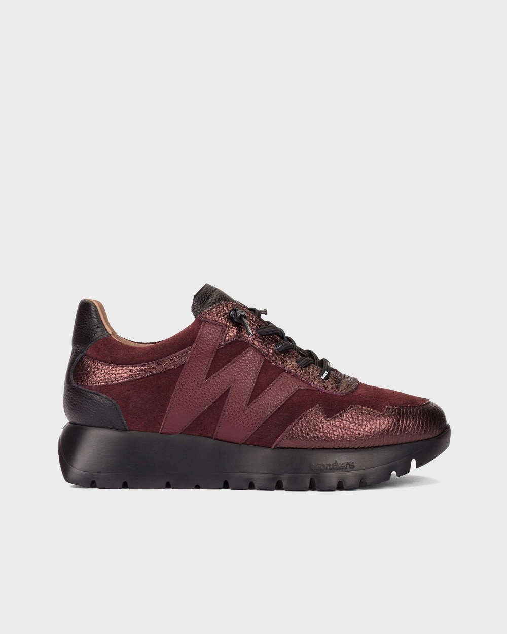 Zapatillas deportiva de mujer en piel odisei 110 wonders - Burdeos Burdeos-1