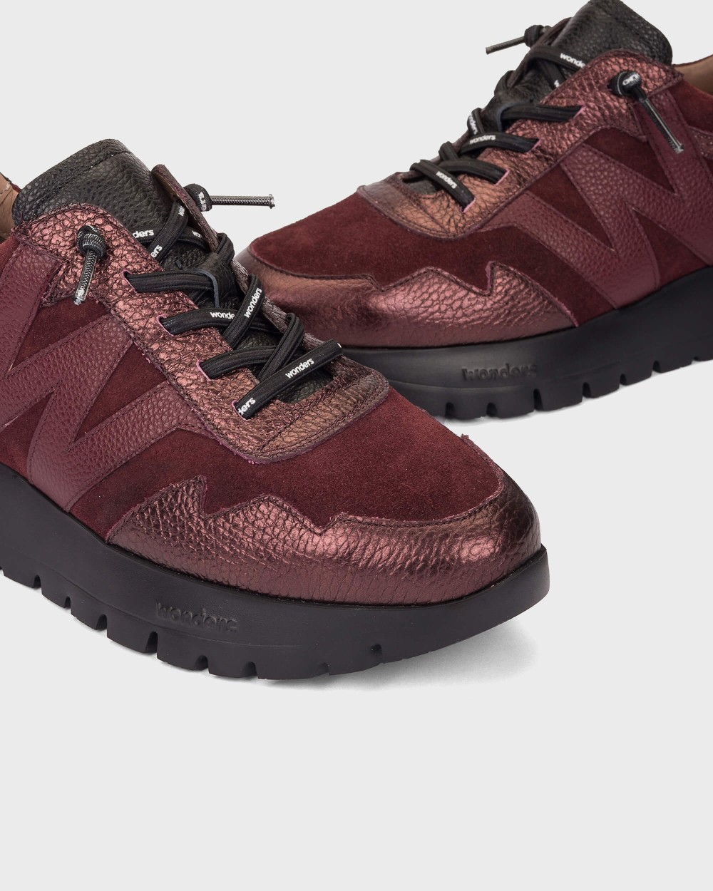 Zapatillas deportiva de mujer en piel odisei 110 wonders - Burdeos Burdeos-4