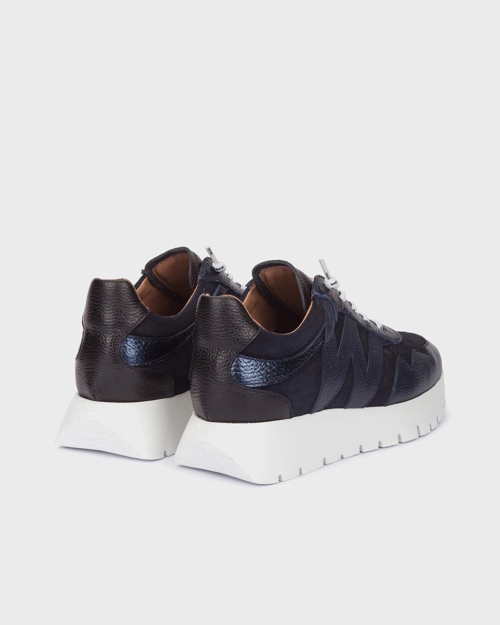 Zapatillas deportiva de mujer en piel odisei 110 wonders - Azul marino Azul marino-2