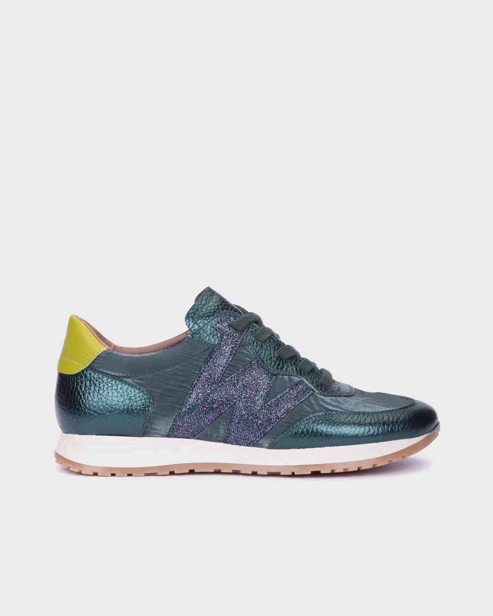 Deportivas de mujer planas - Wonders - Verde Verde-1